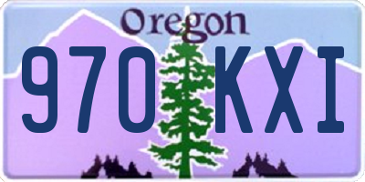 OR license plate 970KXI