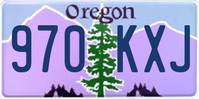 OR license plate 970KXJ