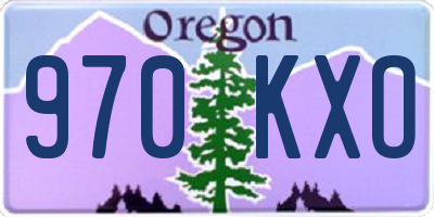 OR license plate 970KXO