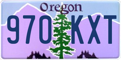 OR license plate 970KXT