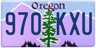 OR license plate 970KXU