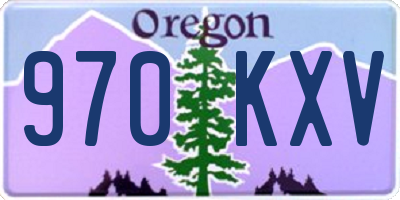 OR license plate 970KXV