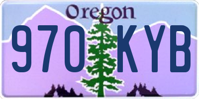 OR license plate 970KYB