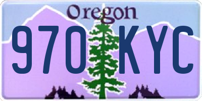 OR license plate 970KYC