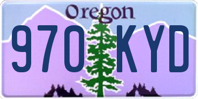 OR license plate 970KYD