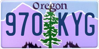 OR license plate 970KYG