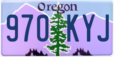 OR license plate 970KYJ
