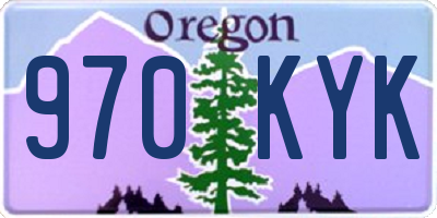 OR license plate 970KYK