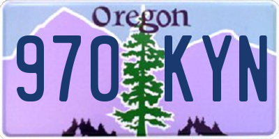 OR license plate 970KYN