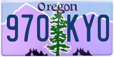 OR license plate 970KYO