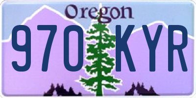 OR license plate 970KYR