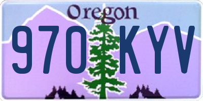 OR license plate 970KYV