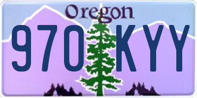 OR license plate 970KYY