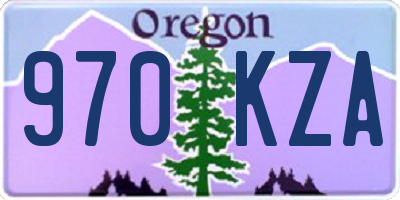 OR license plate 970KZA