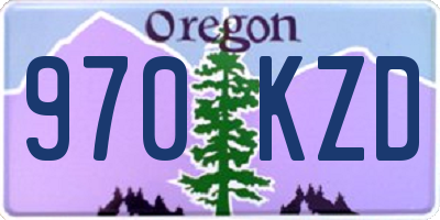 OR license plate 970KZD