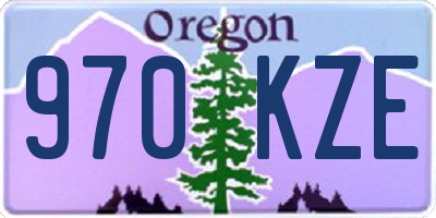 OR license plate 970KZE