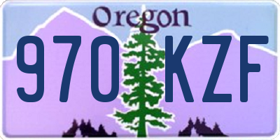 OR license plate 970KZF