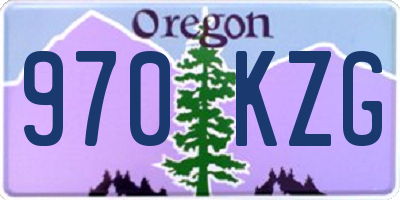 OR license plate 970KZG