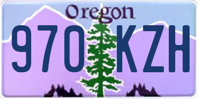 OR license plate 970KZH