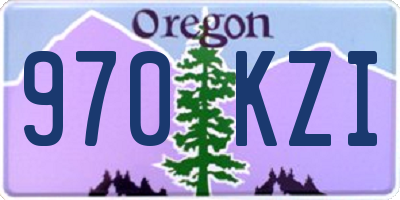 OR license plate 970KZI
