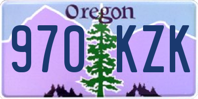 OR license plate 970KZK