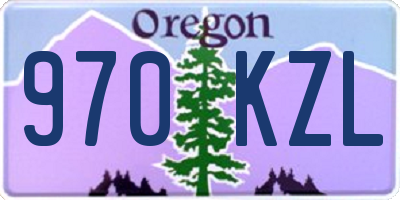 OR license plate 970KZL