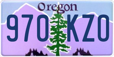 OR license plate 970KZO