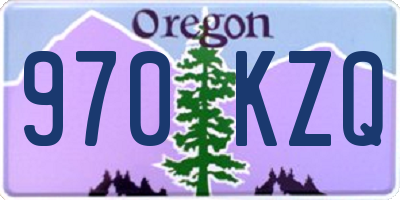 OR license plate 970KZQ