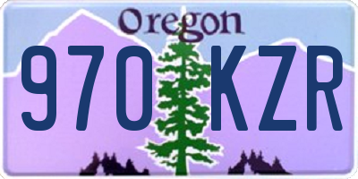 OR license plate 970KZR