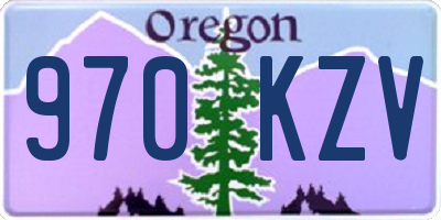 OR license plate 970KZV