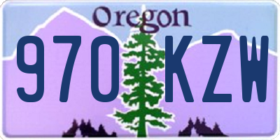 OR license plate 970KZW