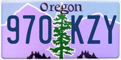 OR license plate 970KZY