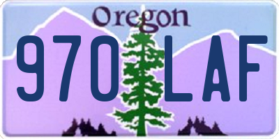 OR license plate 970LAF
