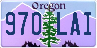 OR license plate 970LAI