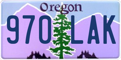 OR license plate 970LAK