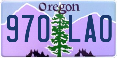 OR license plate 970LAO