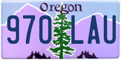 OR license plate 970LAU