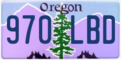 OR license plate 970LBD