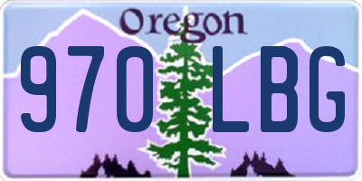 OR license plate 970LBG