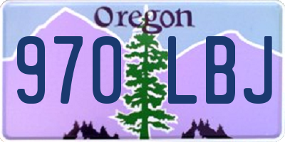 OR license plate 970LBJ