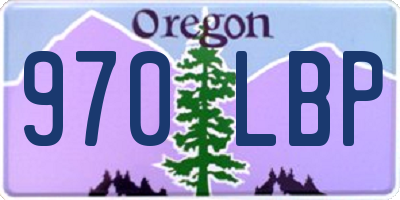 OR license plate 970LBP