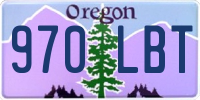 OR license plate 970LBT