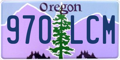 OR license plate 970LCM