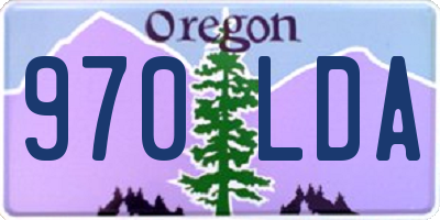 OR license plate 970LDA