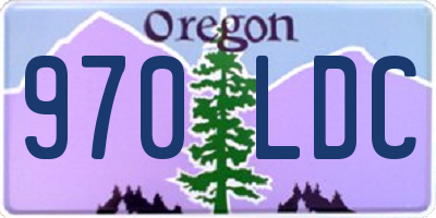 OR license plate 970LDC