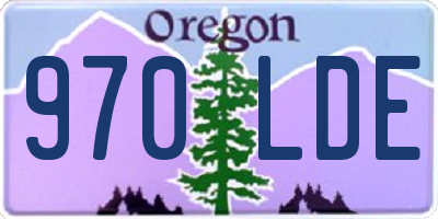 OR license plate 970LDE