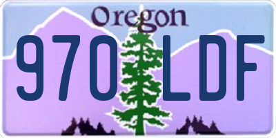 OR license plate 970LDF
