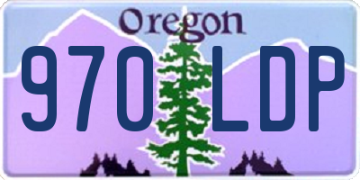 OR license plate 970LDP