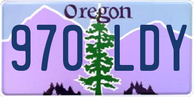 OR license plate 970LDY