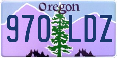 OR license plate 970LDZ